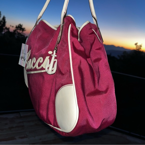 ⚓️ Gucci: Anchor Cruise Charm Keychain Script Logo Boston Shoulder Bag *RARE* - Picture 7 of 17